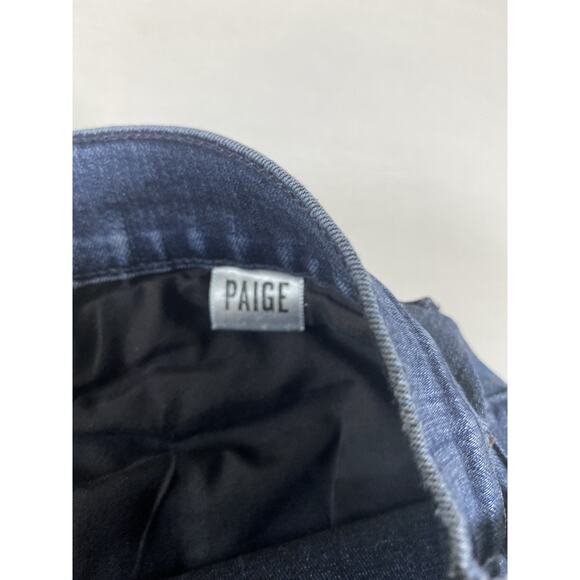 Paige Federal Slim Straight Jeans Dark Blue Denim Cellar Wash Men’s Size 36x29 - Picture 6 of 8